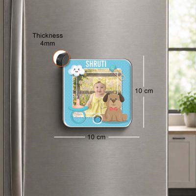 Personalised Baby Theme Musical Fridge Magnet with Custom Photo | Playable Music Home & Kids Room Decor Magnet  Birthday Gift for Kids